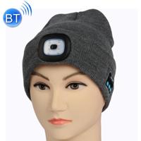 Unisex warme Winter polyacrylonitryl brei Hat volwassen hoofd pet met LED en Bluetooth (grijs)