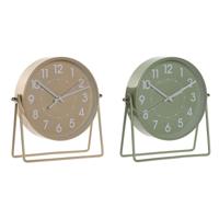 Tafelklok Home ESPRIT Beige (2 Stuks)
