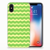 Apple iPhone X | Xs TPU bumper Waves Green - thumbnail