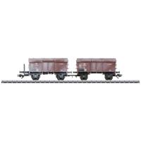 Märklin 46018 H0 set van 2 klapdekselwagens type 1520 B van de NMBS/SNCB