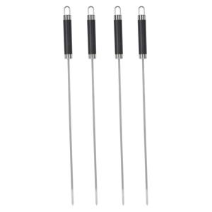 BBQ spiezen - 12x stuks - RVS - 46 cm - vleespennen voor vlees - barbecue accessoires