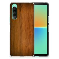 Sony Xperia 10 V | Bumper Hoesje | Donker Hout