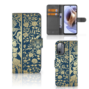 Motorola Moto G31 | G41 Hoesje Beige Flowers