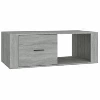 vidaXL Salontafel 100x50,5x35 cm bewerkt hout grijs sonoma eikenkleur