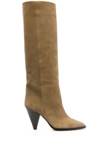 ISABEL MARANT bottines 90 mm en daim à talon conique - Tons neutres