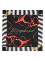 Moschino foulard en soie à logo imprimé - Noir - thumbnail