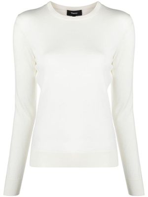 Theory pull en laine à manches longues - Blanc
