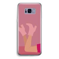 Pink boots: Samsung Galaxy S8 Transparant Hoesje - thumbnail