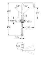 Grohe Minta keukenkraan met U-uitloop Supersteel - thumbnail