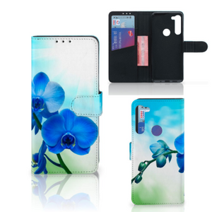 Motorola G8 Power Hoesje Orchidee Blauw - Cadeau voor je Moeder