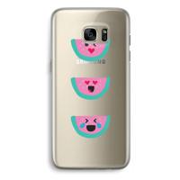 Smiley watermeloen: Samsung Galaxy S7 Edge Transparant Hoesje