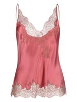 Carine Gilson lace-trimmed silk cami top - Rose