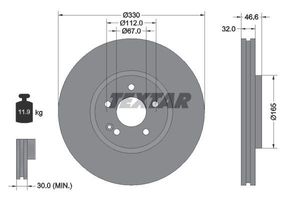 Textar Remschijf 92181903