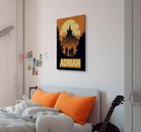 Games karakters naar kasteel oranje canvas Games karakters naar kasteel oranje canvas