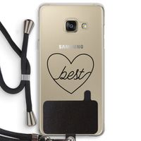Best heart black: Samsung Galaxy A3 (2016) Transparant Hoesje met koord Best heart black: Samsung Galaxy A3 (2016) Transparant Hoesje met koord