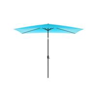 Opvouwbare parasol met zwengel en zonder standaard, Turquoise blauw