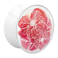 Double Flared Plug met La vie en rouge Acryl Tunnels & Plugs