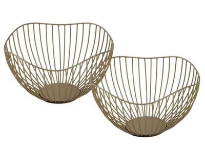 Evelyn - Obstschale - zwart of goud - metaal - ø 25 H 14 cm