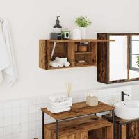 Badkamerwandkast 60x25x30 cm bewerkt hout oud houtkleurig