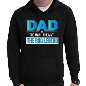 Barbecue cadeau hoodie the bbq legend zwart voor heren - bbq hooded sweater 2XL  -