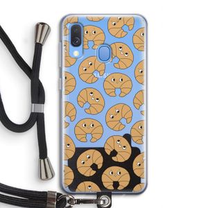 Croissant: Samsung Galaxy A40 Transparant Hoesje met koord