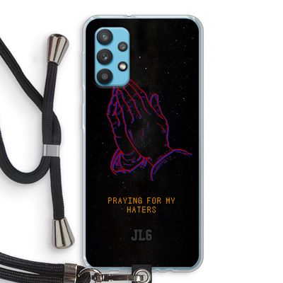 Praying For My Haters: Samsung Galaxy A32 4G Transparant Hoesje met koord