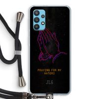 Praying For My Haters: Samsung Galaxy A32 4G Transparant Hoesje met koord