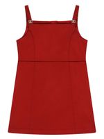 Dolce & Gabbana Kids logo-plaque A-line sleeveless dress - Rouge - thumbnail