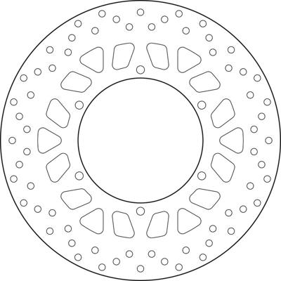 BREMBO Serie Oro remschijf, remschijven voor de moto, vast 68B407M4