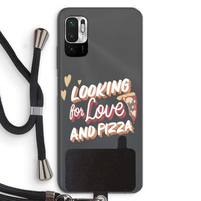Pizza is the answer: Xiaomi Redmi Note 10 5G Transparant Hoesje met koord