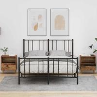 Nachtkastje 2 pcs Oudhout 40 x 35 x 47,5 cm Bewerkt hout