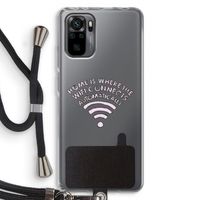 Home Is Where The Wifi Is: Xiaomi Redmi Note 10 Pro Transparant Hoesje met koord
