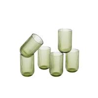 Mica Decorations Merlot Drinkglas - Set van 6 - 400 ml - Lichtgroen