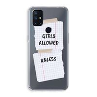 No Girls Allowed Unless: OnePlus Nord N10 5G Transparant Hoesje