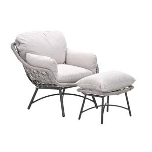 Garden Impressions Selene loungestoel incl voetenbank - taupe