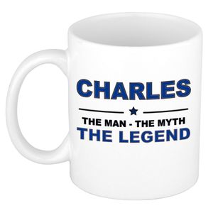 Charles The man, The myth the legend cadeau koffie mok / thee beker 300 ml