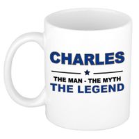 Charles The man, The myth the legend cadeau koffie mok / thee beker 300 ml - thumbnail