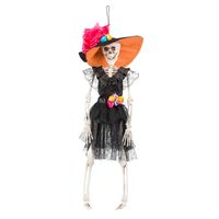 Hangende horror decoratie skelet 40 cm Spaanse dame - Halloween poppen - thumbnail