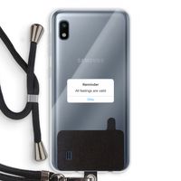 Reminder: Samsung Galaxy A10 Transparant Hoesje met koord