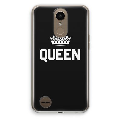 Queen zwart: LG K10 (2017) Transparant Hoesje