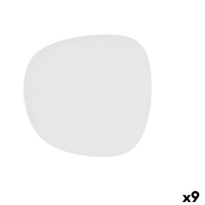 Eetbord Bidasoa Fosil Wit Keramisch Vierkant 21,1 x 20,3 x 2,3 cm (9 Stuks)