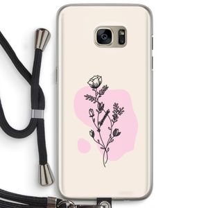 Roses are red: Samsung Galaxy S7 Edge Transparant Hoesje met koord