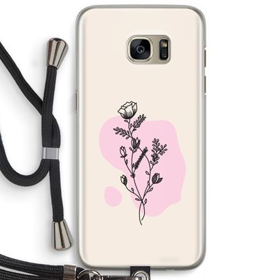 Roses are red: Samsung Galaxy S7 Edge Transparant Hoesje met koord