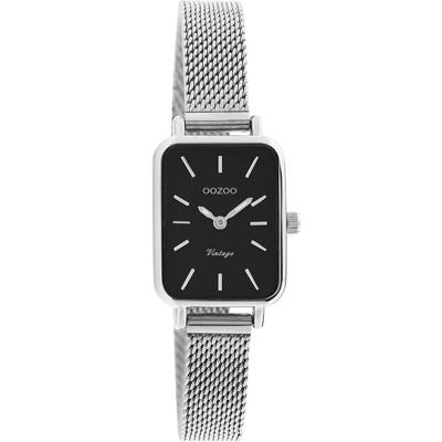 OOZOO Timepieces Horloge Vintage Zilver/Zwart | C20267