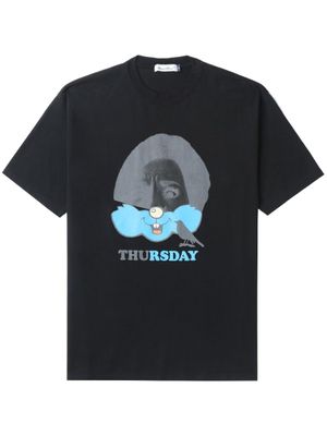 Undercover t-shirt en coton à imprimé graphique - Noir