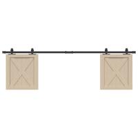 VidaXL Ophangset voor schuifdeur 183 cm koolstofstaal