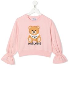 Moschino Kids t-shirt évasé à logo imprimé - Rose