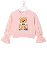 Moschino Kids t-shirt évasé à logo imprimé - Rose