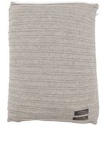 N.Peal coussin nervuré en cachemire - Gris