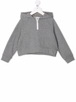 Brunello Cucinelli Kids hoodie crop - Gris